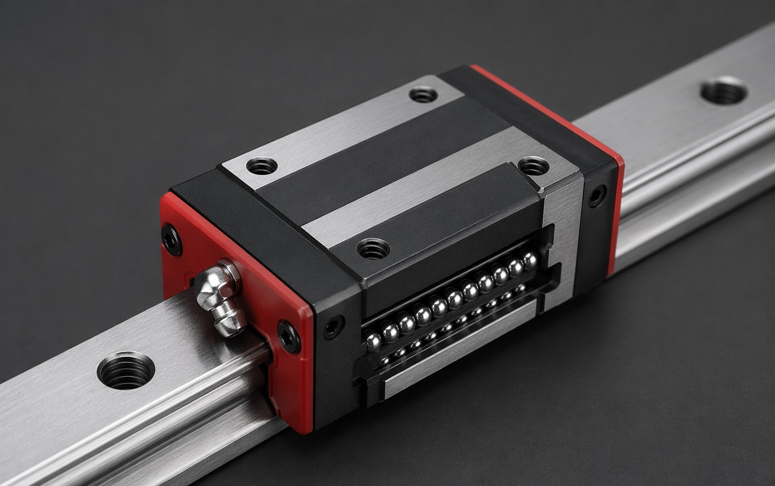 LM block on linear guide rail